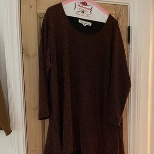 Caroline Rose plus-size tunic with fall-edge hemline